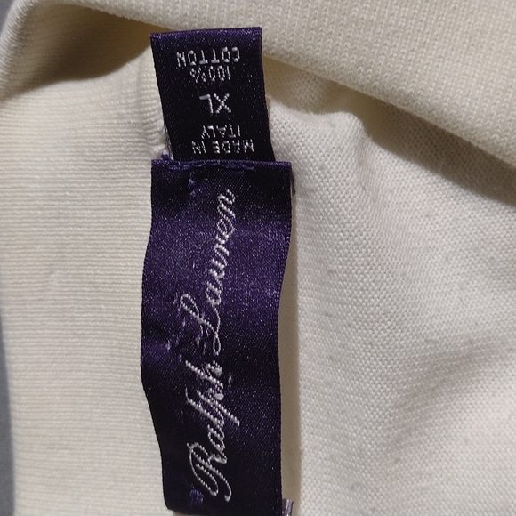 Ralph Lauren Purple Label cream 3 button long sleeve pullover - Picture 2 of 9